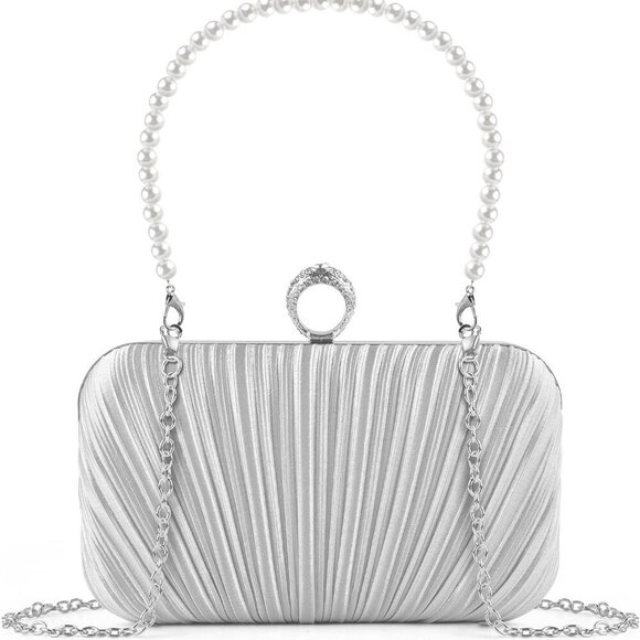 Women's Evening Bag Clutch Purse, Handbag Chain Strap Shoulder Bag for Wedding P - Picture 1 of 7